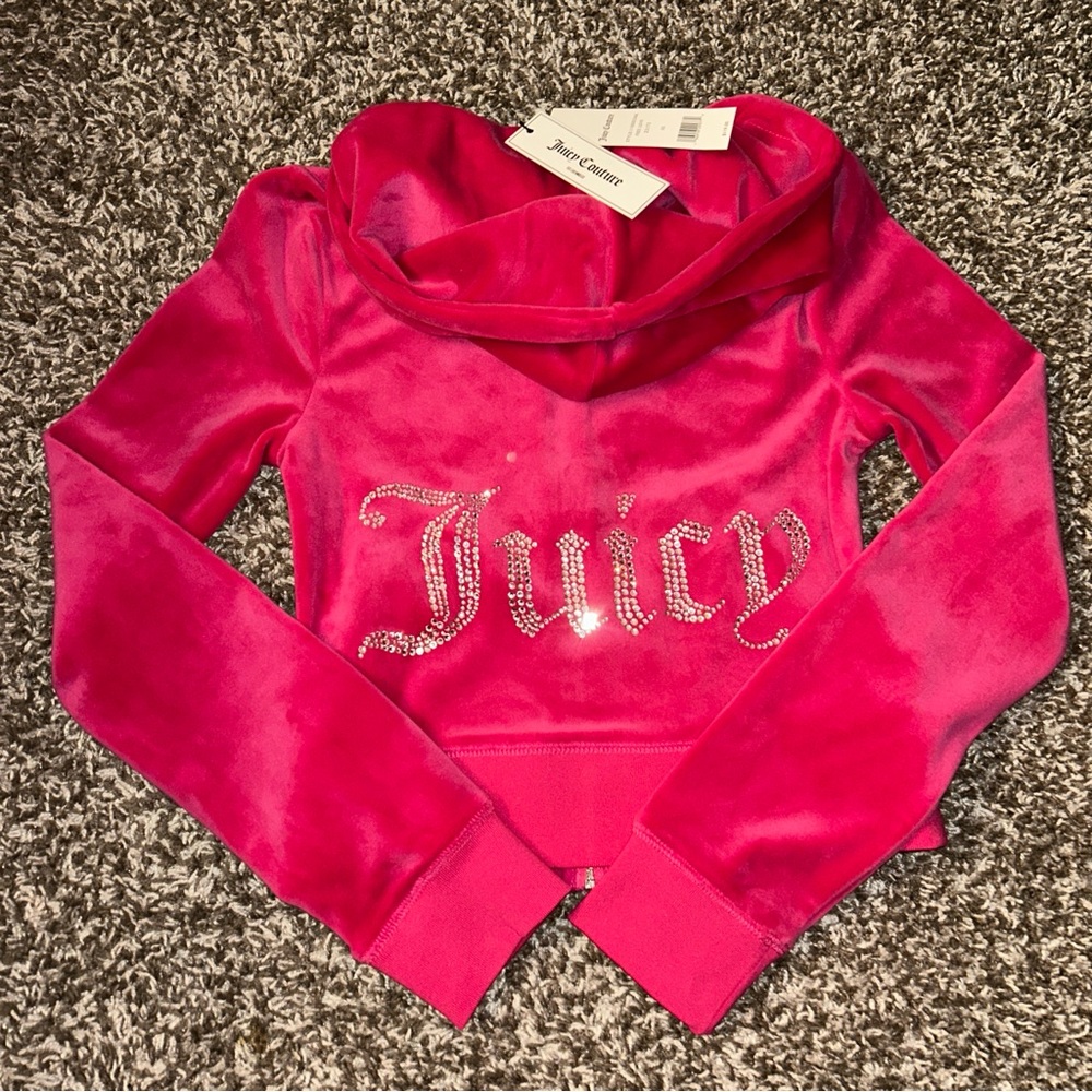 Juicy Couture OG Big Bling Velour Zip up Hoodie
